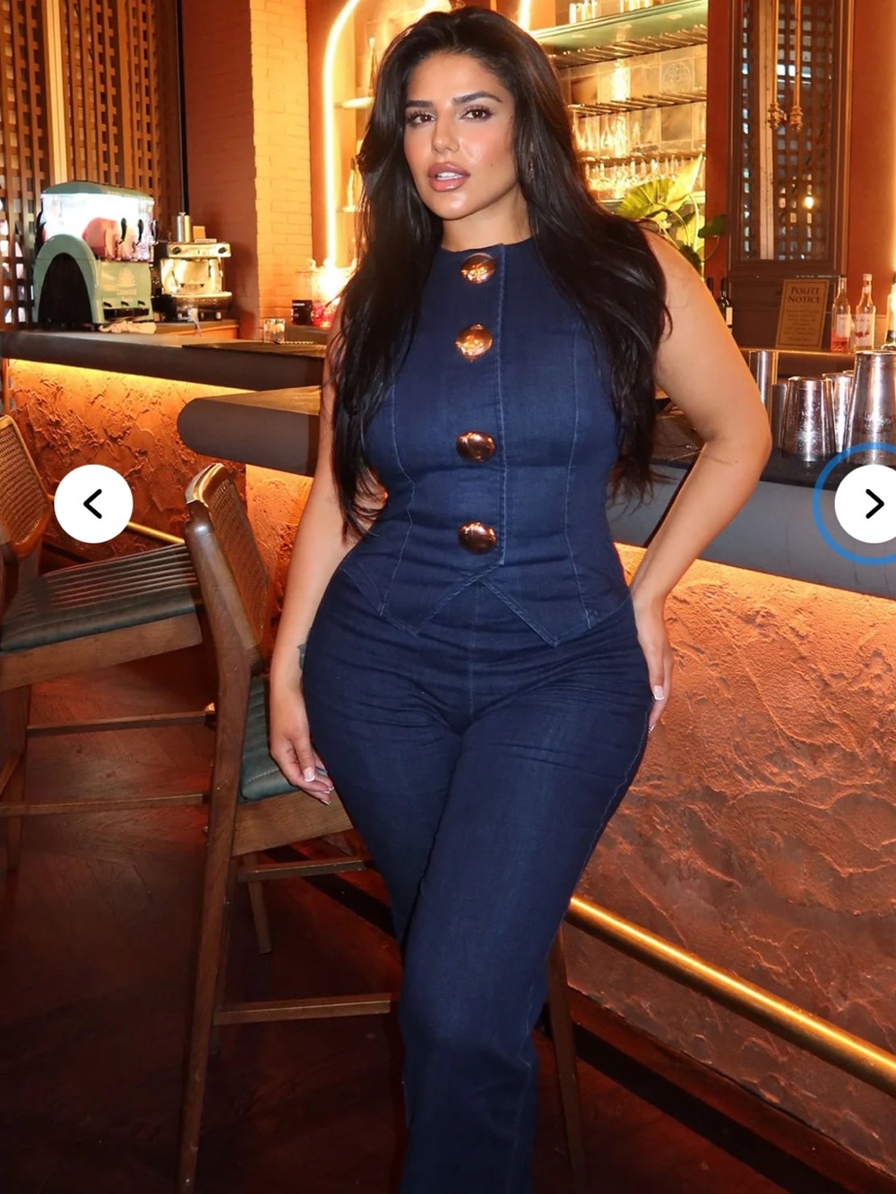 Fashion nova Sonya Denim Indigo Jumpsuit - Picture 2 of 5